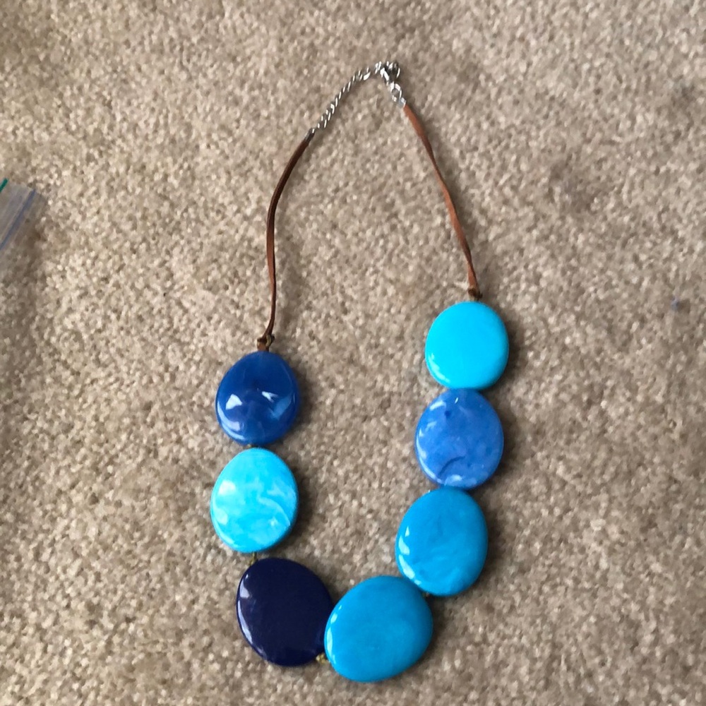 Multi blue colored necklace